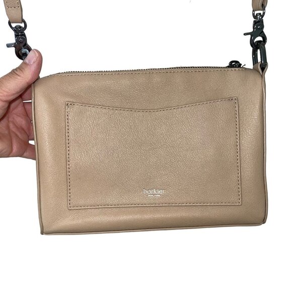 Botkier Womens Valentina Crossbody Shoulder Bag Beige Leather Adjustable Straps - Picture 7 of 8
